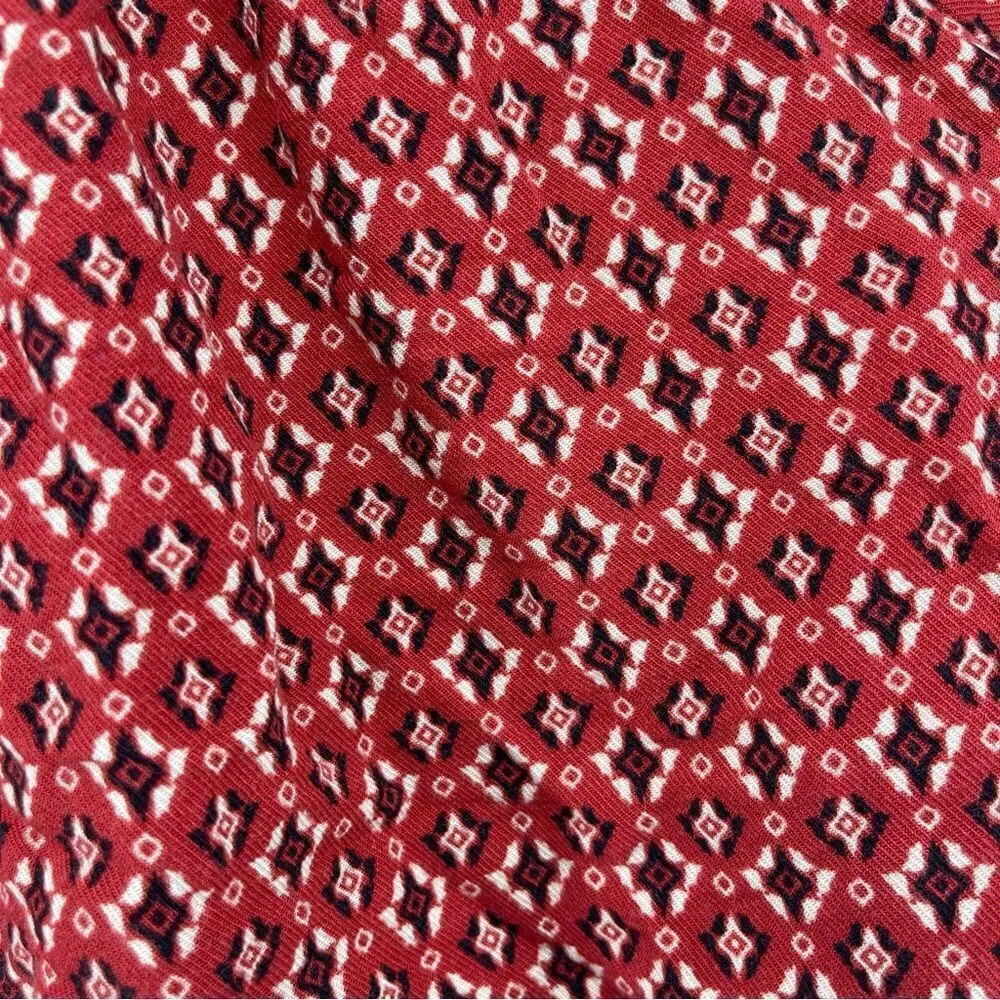 Zara Girl’s Red Abstract Aztec Print 100% Viscose Pullover Cropped Top Size 6